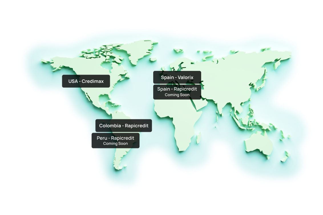 Credimax global presence map